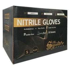 The Signature - Black Nitrile Gloves 100pcs - S,M,L,XL