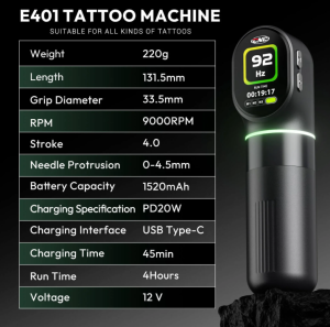 AURIX Dual Battery Wireless Tattoo Machine