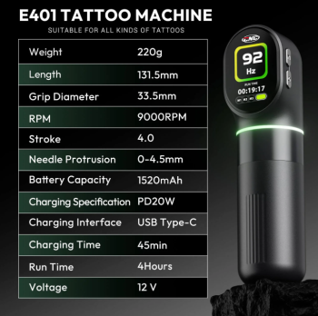 AURIX Dual Battery Wireless Tattoo Machine